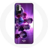Maniacase Hoesje voor Xiaomi Poco M3 Pro BTS TinyTAN Animation Poster RM Jin Suga J-Hope Jimin V And Jungkook Mic Drop