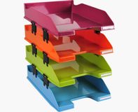 Exacompta Set van 4 brievenbakken COMBO MIDI Aquarel