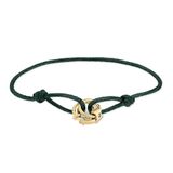 LIEBESKIND BERLIN femme bijoux - chaîne, boucles d'oreilles & bracelet avec ineinander verschlungenen Ringen en acier inoxydable en or, Vert