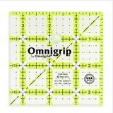 Omnigrip Vierkante liniaal, 8,9 cm, doorzichtige quilt- en naailiniaal | Snijdt 3-0,5 inch stof, naai- en quiltbenodigdheden