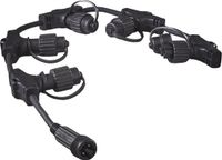 Luca lighting Connect-24 LED Start splitter - 6-voudig - 0.7m - Zwart
