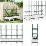 vidaXL Plantenbak met latwerk 160x40x142,5 cm polypropeen wit