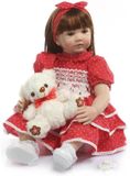 Reborn-pop 60 cm, silicone, avec accessoires, adapté aux enfants à partir de 3 ans