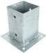 Fixmasters Vloerpaalhouder voor tuinpaal - 9 x 9 cm - Verzinkt