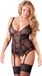 Strapshemd Cottelli Plus Size Jarretel Set Zwart Maat 2XL