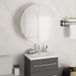 Maison Exclusive Armoire de salle de bain avec miroir rond et éclairage LED, 47x47x17,5 cm
