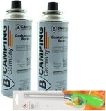 Merkloos 2x Onkruidverdelging gasfles butaan gas - 227 gr - gasbus navulling inclusief aansteker