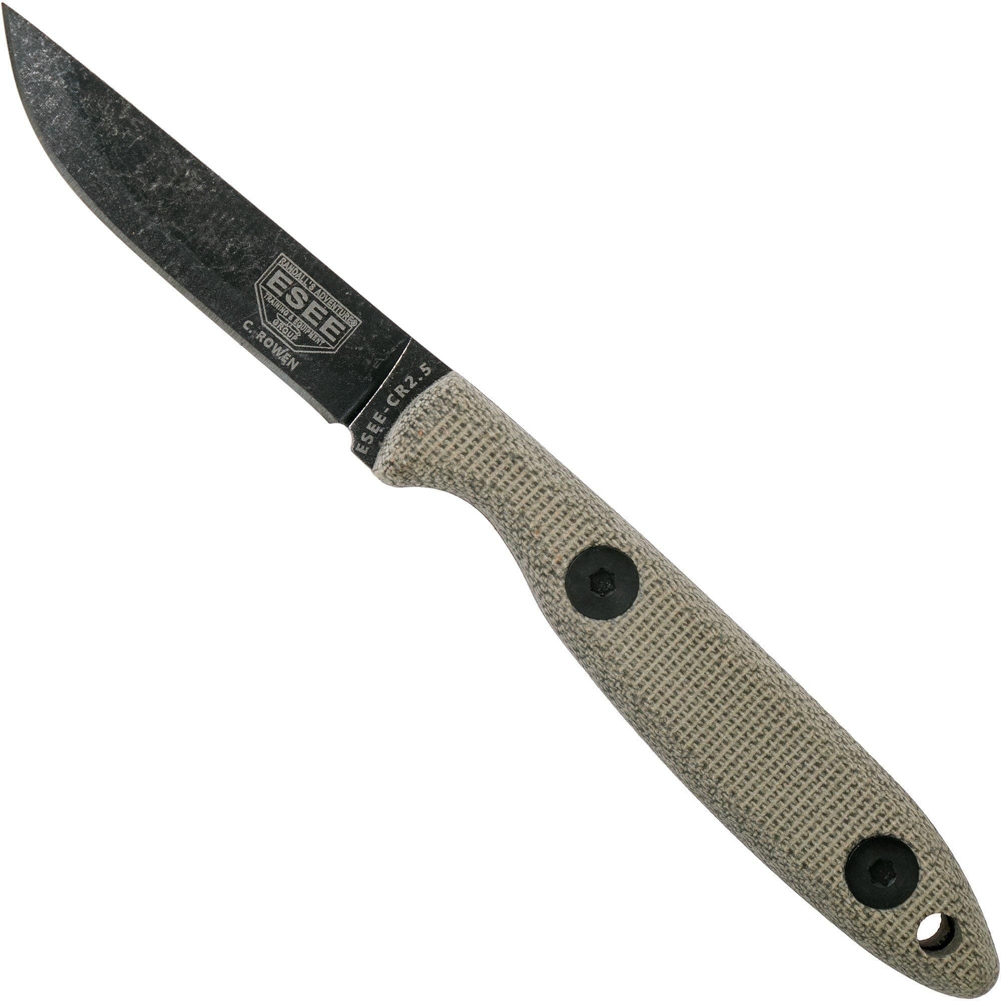 ESEE Camp-Lore CR 2.5 Black Oxide Coating vaststaand mes, Cody Rowen design