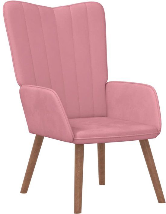 VidaXL Accentstoel Fluweel Roze