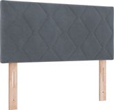vidaXL Hoofdbord Donkergrijs 100 cm Fluweel