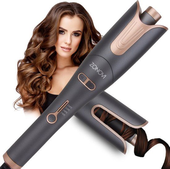 Zonovi Automatische Krultang - Curling Iron - Keramische Krultang - Grijs/Goud
