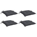 vidaXL Stoelkussens, 4 stuks, antraciet, 50 x 50 x 7 cm, Oxford-stof