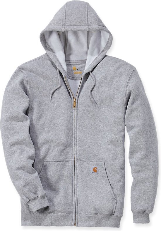 Carhart, T. Midweight Zip Hooded Sweatshirt Heather Grey Heren