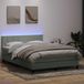 Maison Exclusive - Lit boxspring avec matelas et éclairage LED gris clair 160x210 cm velours
