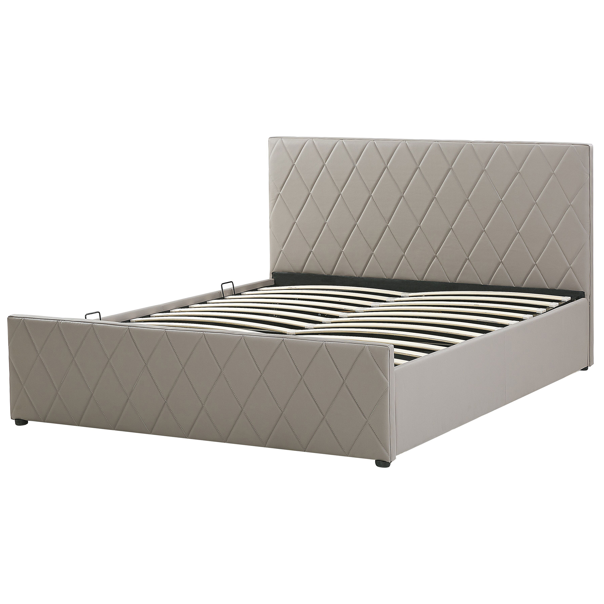 Beliani ROCHEFORT Bed met opbergruimte - Grijs - 180 x 200 cm - Kunstleer
