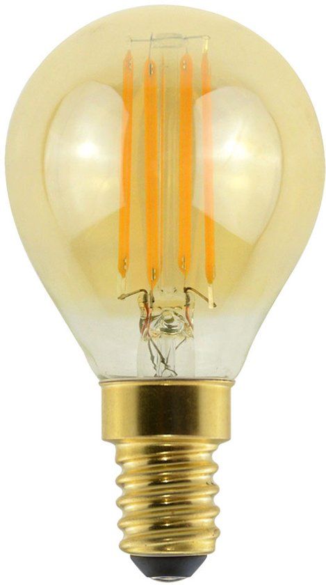 HOFTRONIC LED Filament lamp E14 - 4,5 Watt 423 Lumen - G45 Vorm - 2200K Warmwit licht - Dimbaar - Amber glas