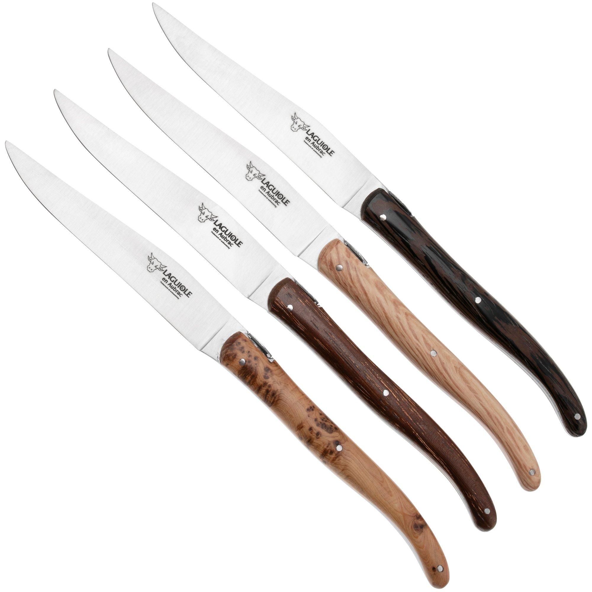 Laguiole en Aubrac 4MC99QFIHK Steakmessenset - 4-delig - French Wood