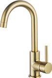FortiFura Calvi wastafelkraan - hoog - geborsteld messing (goud)