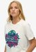 Superdry - T-shirt met bloemenprint - Dames - Katoen - Korte mouw - new chalk white - Maat UK12/EU40