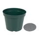 DAPERCI 40-Pack Groene Kleur 4 inch Kwekerij potten Dikke Plastic Bloempotten Goede Drainage in Bulk Binnen/Ourdoor Plantenpotten (40 stuks Pottennet Inbegrepen)