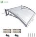 ShopFrance26 Transparante Deurluifel 120x80 cm Zilver