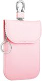 Techsuit - RFID Anti-Theft (AF2) - for Cards & Keys, PU Leather, EMF Blocker - Pink