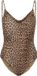 Pieces Dames Badpak PCBAOMI Ronde Hals Panterprint - Maat S