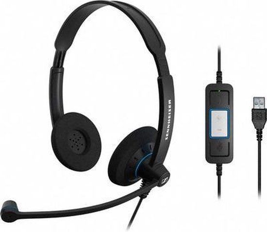 Sennheiser SC 60 USB CTRL Headset Hoofdband Zwart