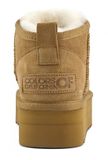 Colors of California Platform Sheepskin Suede Boot - Fashion Wear - Vrouwen