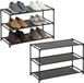 5five Schoenenrek Intissa - 2x - 3-laags - metaal/kunststof - 57 x 25 x 39 cm - voor 9 paar schoenen - zwart