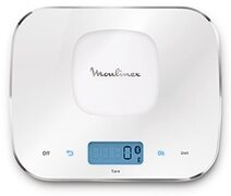 Moulinex Companion XF38E1 Digitale keukenweegschaal met Bluetooth, digitale keukenweegschaal tot 10 kg met optie van gram, lb en ounces, groot LCD-display, eenvoudig op te bergen