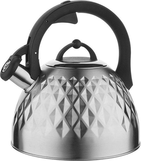 Florina Fenni Satin Fluitketel - 2.5L - RVS - Geschikt voor alle warmtebronnen