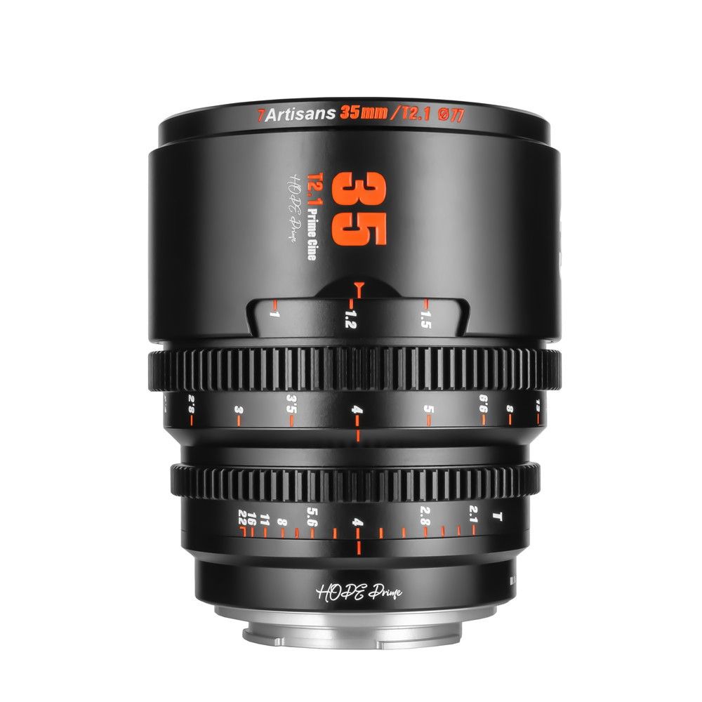 7Artisans HOPE Prime S35 35mm T2.1 Cinema Lens - Micro Four Thirds (MFT) - Black