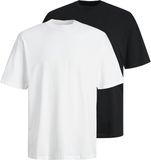 Jack & Jones JJEBRADLEY Tee O-Neck 2PK Heren T-shirt - zwart/wit - S
