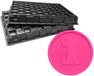 CombiCraft reliëfmunt 1 met 2 telbakken in neon roze - 1000 munten