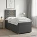 vidaXL Boxspringbed met matras, donkergrijs, 80 x 200 cm, gestoffeerd