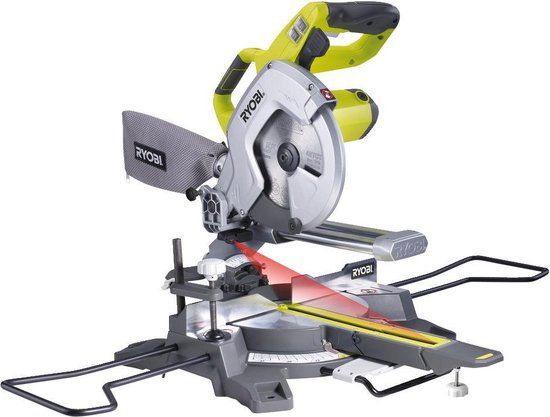 Ryobi EMS216L Afkortzaag 216mm 1200W | Met lasergeleider & verstekzaagfunctie