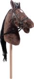 HKM Vedes Hobby Horse Bay - Afneembaar hoofdstel - Stokpaardje - Donkerbruin