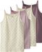 NAME IT Meisjes Hemd Top NKFSTRAP 4-Pack Effen/Print Multicolor - Maat 116