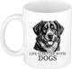 Bellatio Decorations Cadeau mok voor honden liefhebbers - Berner Sennenhond - wit - keramiek - 300 ml