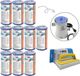 Bestway - Filtre type IV adapté à la pompe de filtration 58391 - 10 pièces & brosse de nettoyage WAYS