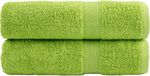 vidaXL Badhanddoeken SOLUND 2 stuks 600 g/m² 70x140 cm appelgroen