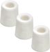 Benson Deurbuffers / deurstoppers rubbers - 3x - wit - 30 x 30 mm - met schroefbevestiging