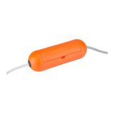 Debflex Verlengkabel stopcontact behuizing waterdicht 2 verlengsnoeren 344700 oranje
