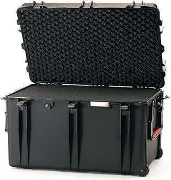 HPRC 2800WC - Koffer met plukfoam interieur + wielen - Zwart