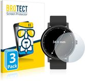 BROTECT Screenprotector 3 Stuks voor Ronde Displays (ø: 34 mm) Beschermglas transparant