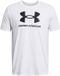 Under Armour UA SPORTSTYLE LOGO UPDATE SS-WHT Heren Sportshirt - Wit - Zwart