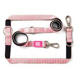 Max & Molly Multifunctionele hondenriem 2 m met 2 karabijnhaken, retro roze/L schouderlijn, gevoerd, veilig en flexibel, comfort voor je trouwe metgezel