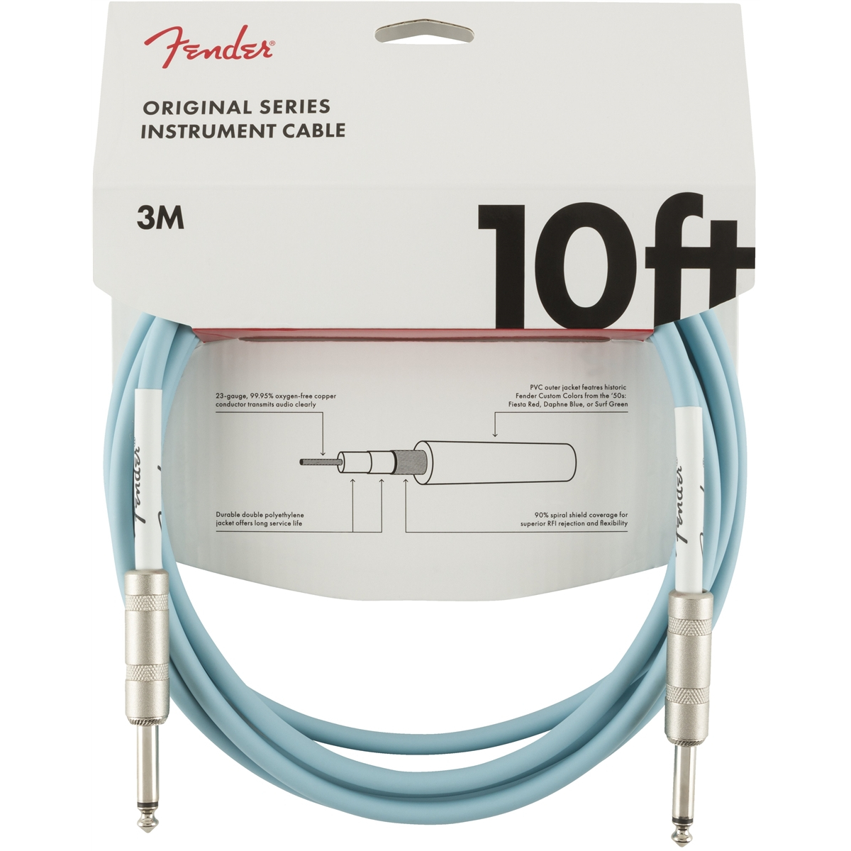 Fender Original Cables instrumentkabel 3m Daphne Blue