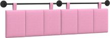 vidaXL Hangend hoofdbord Roze Stof